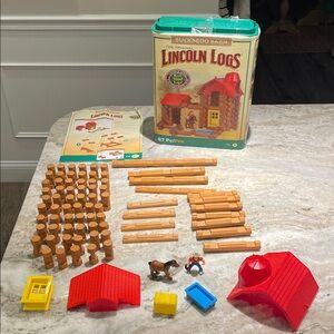 Lincoln Logs Building Set Buckaroo Barn- Complete Set